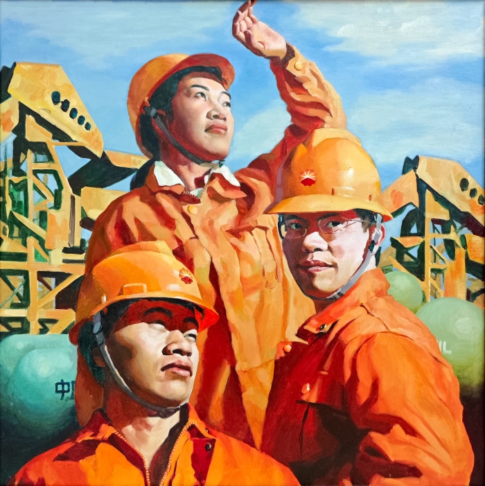 61-傅暢-中國石油天然氣集團(tuán)有限公司-世紀(jì)能源-油畫-100×100cm-外框尺寸-115x115cm