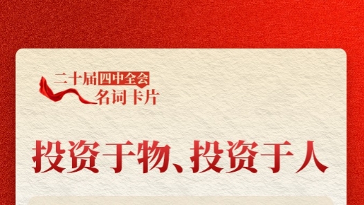 二十屆四中全會(huì)名詞卡片：投資于物、投資于人