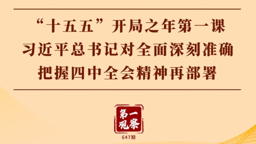 第一觀察｜“十五五”開局之年第一課，習(xí)近平總書記對(duì)全面深刻準(zhǔn)確把握四中全會(huì)精神再部署