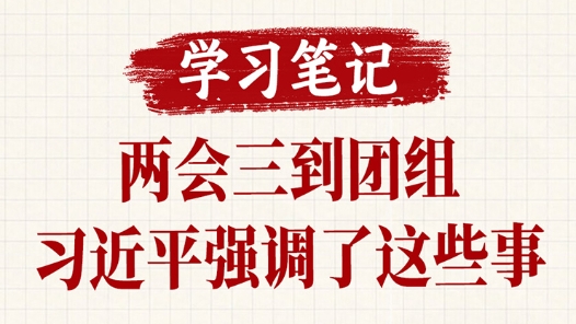 學(xué)習(xí)筆記｜兩會三到團組，習(xí)近平強調(diào)了這些事