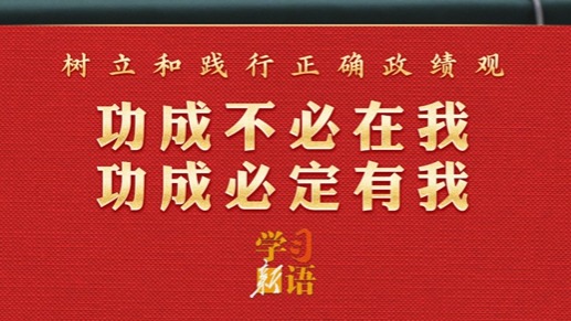 學習新語·政績觀｜功成不必在我 功成必定有我